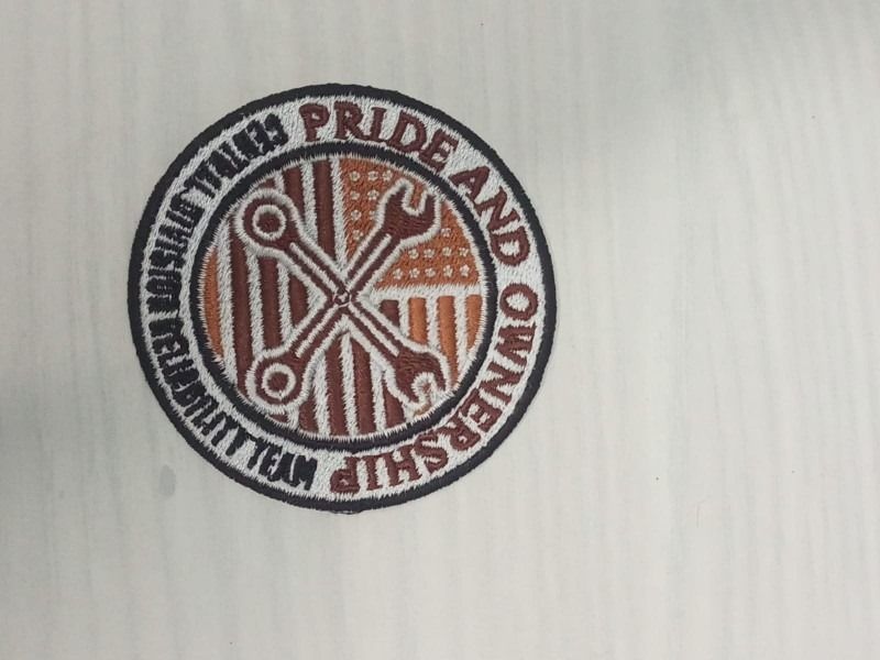 Photographed embroidery sample