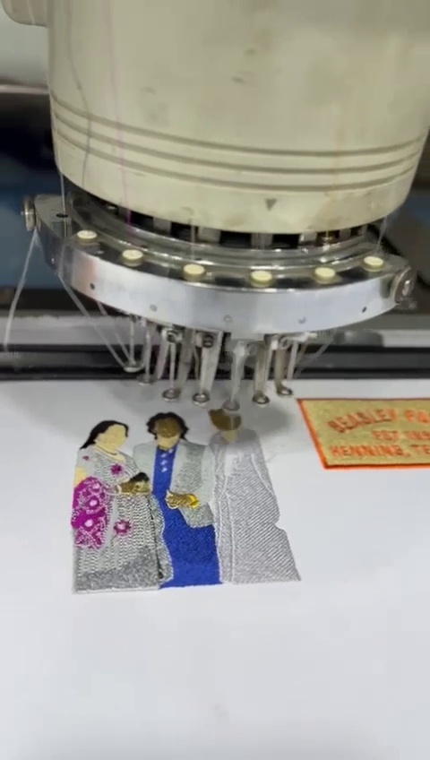 Still from supplied embroidery footage