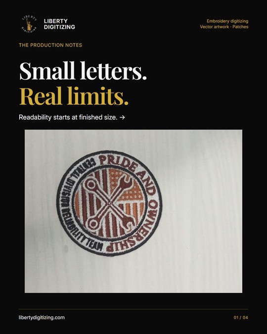 Small lettering. Real limits.